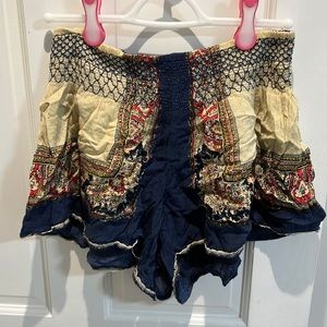 Patterned free people shorts